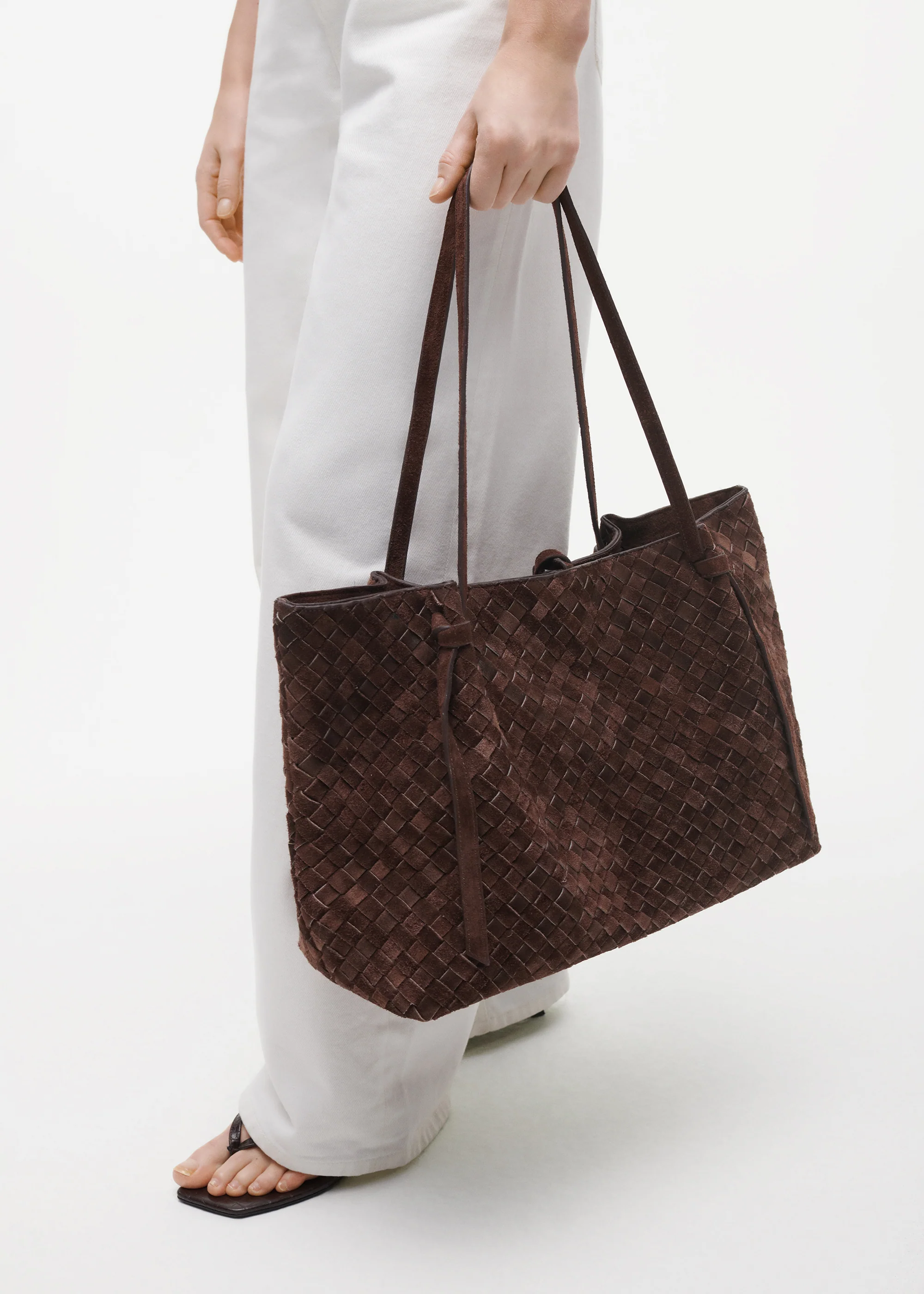 LIANDRA Woven Gritty Suede Bag - Image 3