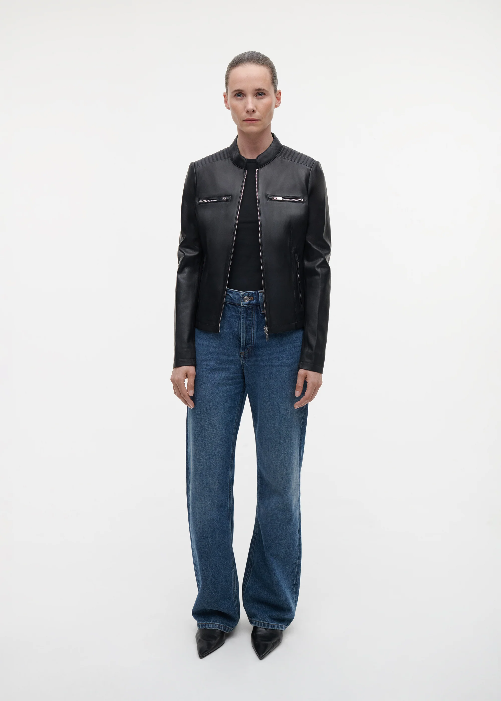 TUYA Leather Biker Jacket - Image 2
