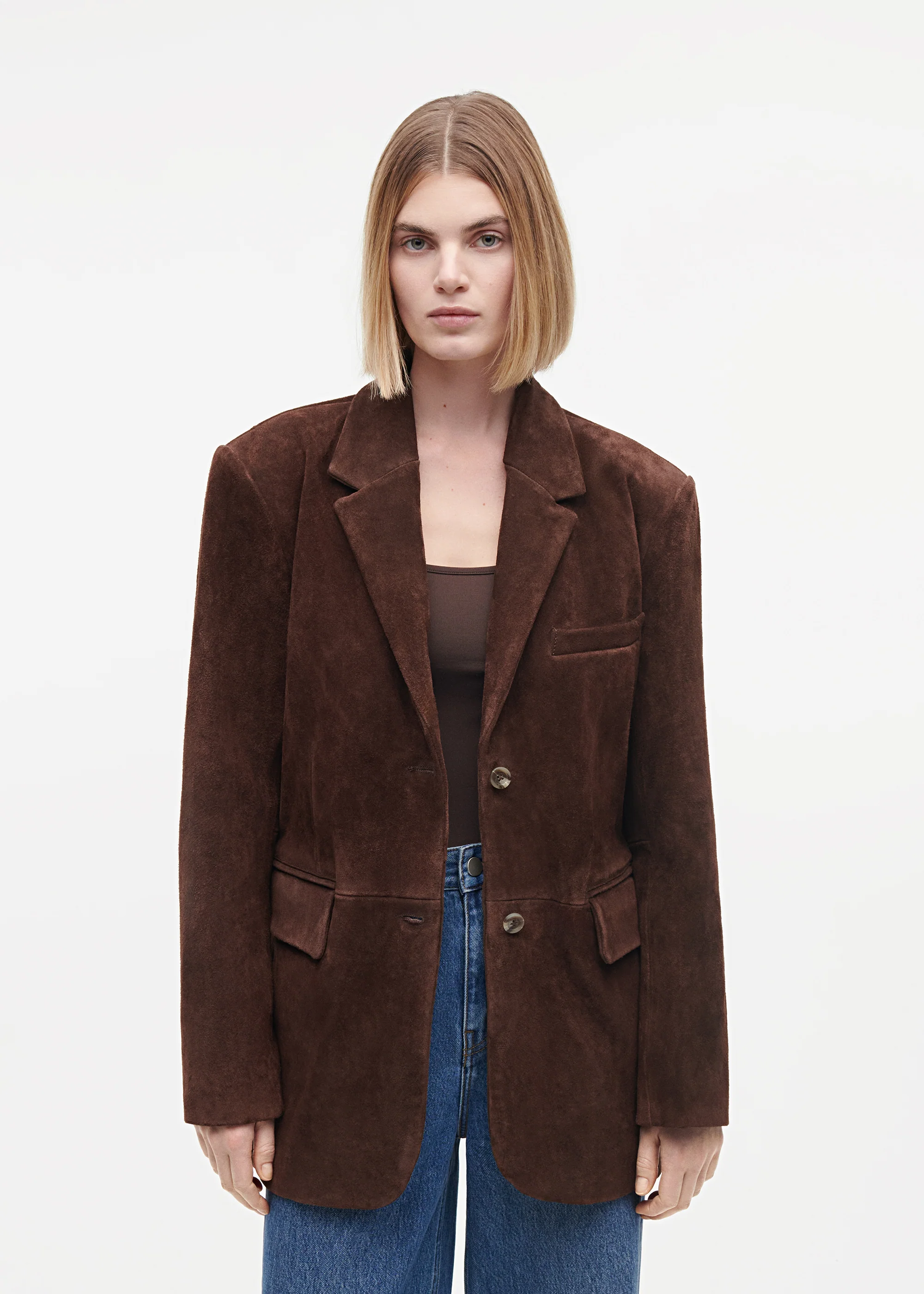 SILVY Gritty Suede Blazer - Image 3