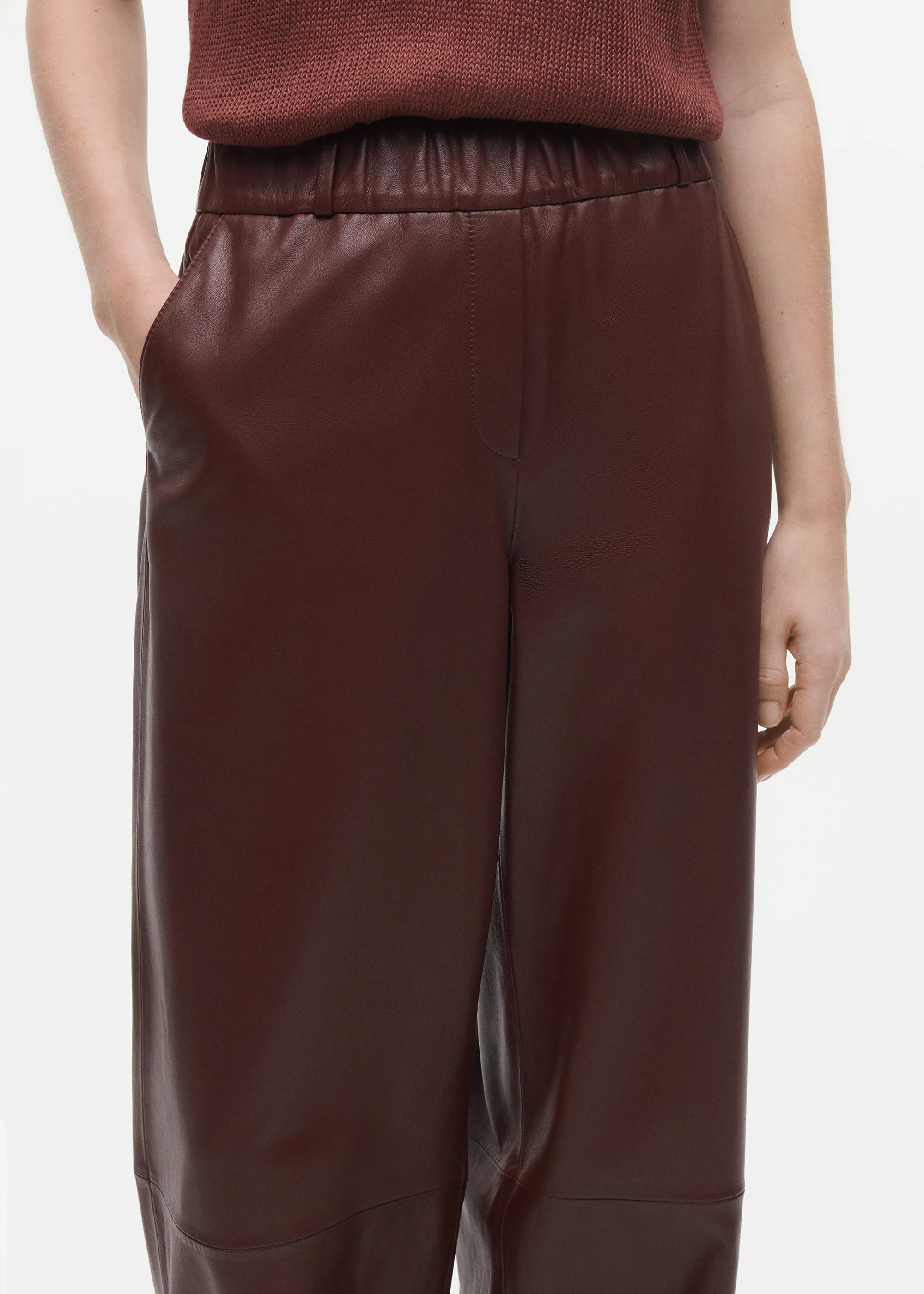THALINA Leather Trousers - Image 3